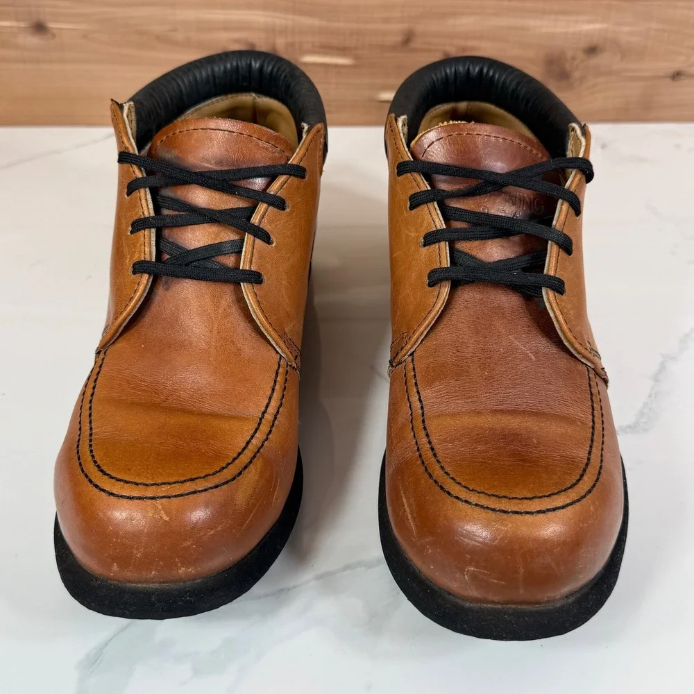 Red Wing Mens Vintage Leather Chukka‎ Oxford Shoes Brown Size 8.5 AA USA